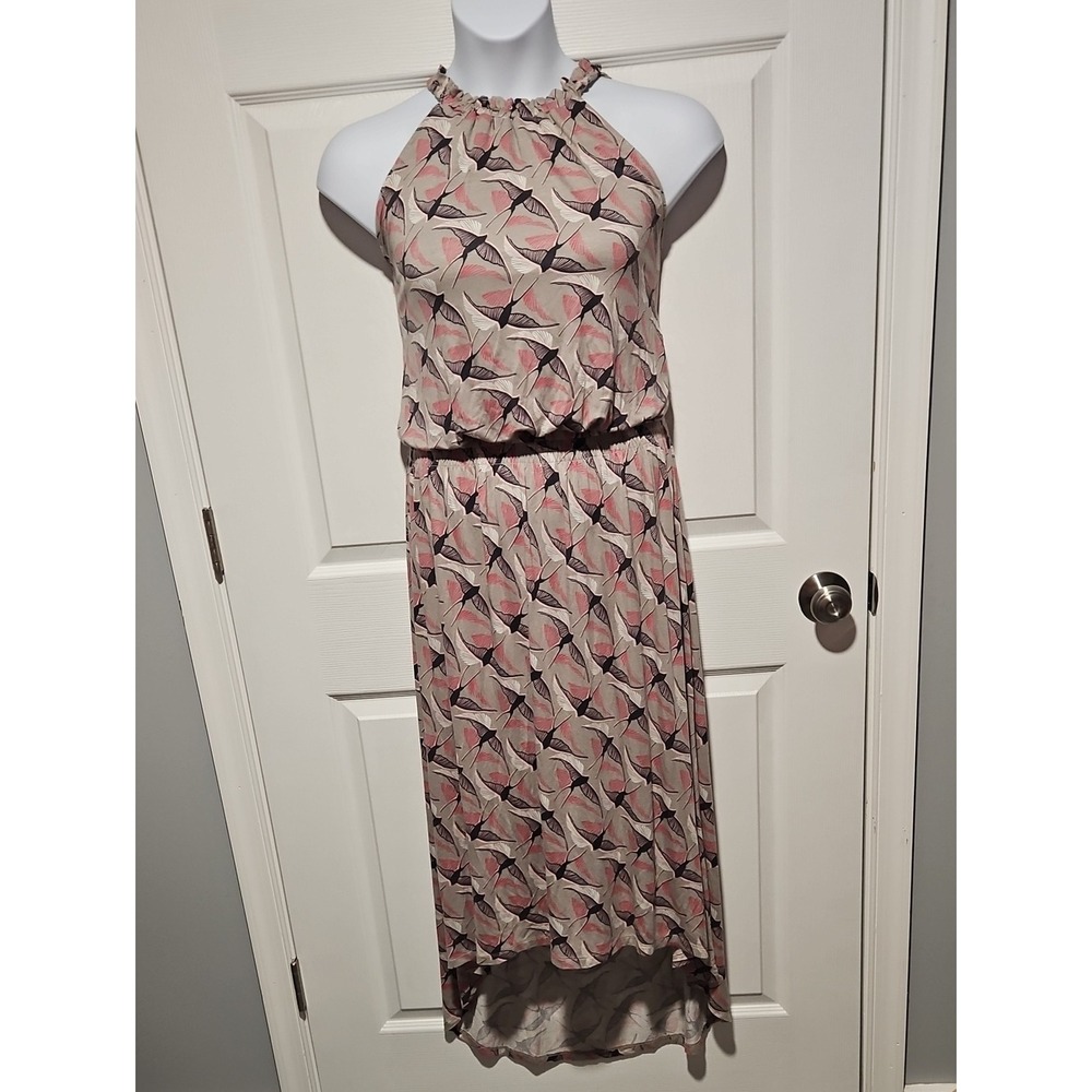Apt. 9 Pink Floral Halter High-Low Maxi Dress